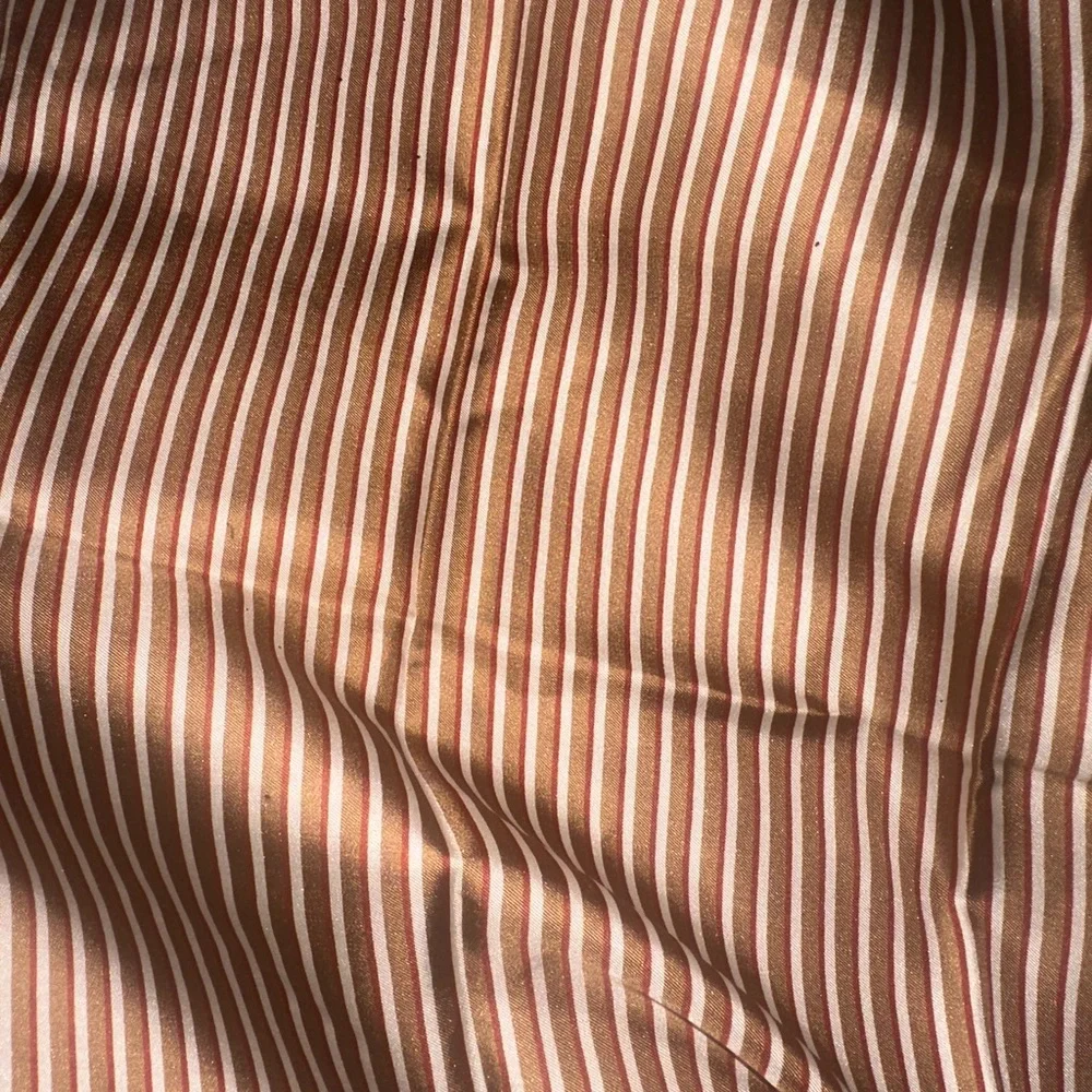 Yves Saint Laurent Men's Gold and Red Silk Scarf - Picture 6 of 10